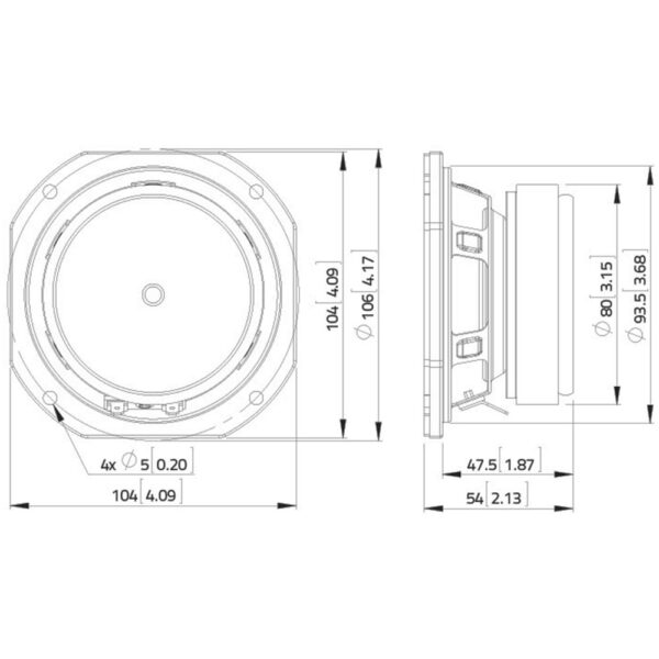 Altoparlante 4 fullrange LAVOCE FSF041.00 80W