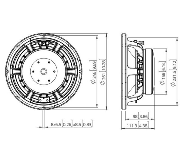 waf 102.50 500w misure