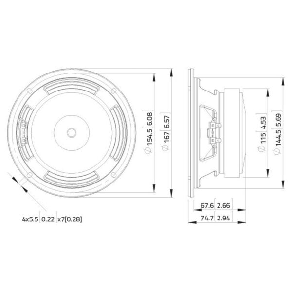 Woofer 6,5 LAVOCE WSF061.52 250W