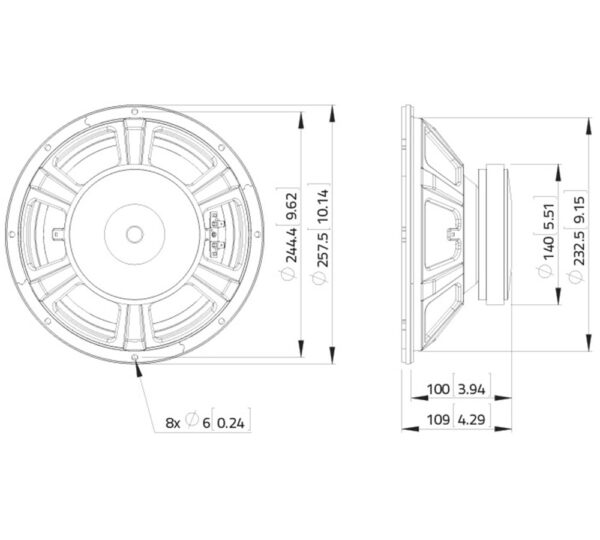 Woofer 10 LAVOCE WSF102.00 350W