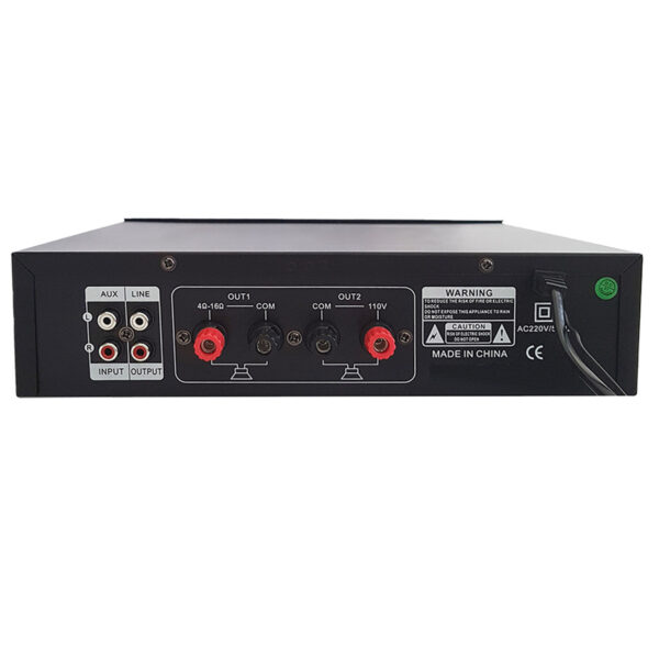 Amplificatore PA 70w 100v / 4-16 ohm Bluetooth Radio FM USB / SD