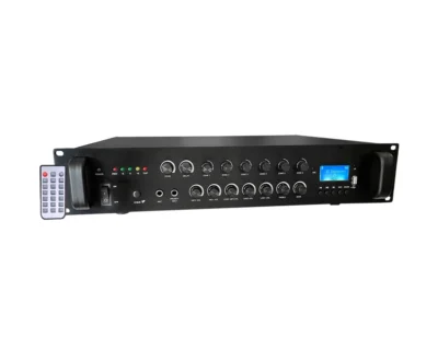 Amplificatore PA 150W mixer 6 zone 70/100V 4-16 ohm Bluetooth Radio FM USB